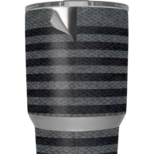 Black and Grey Stripes Yeti 30oz Rambler Tumbler Skin