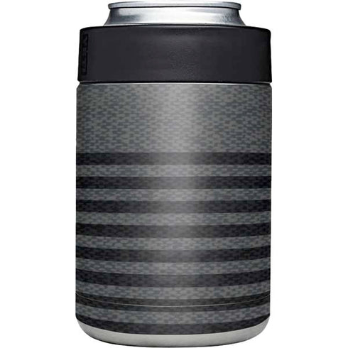 Black and Grey Stripes Yeti Colster Can Insulator Skin