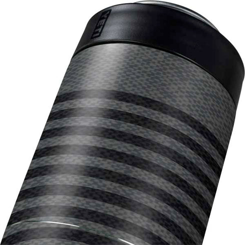 Black and Grey Stripes Yeti Colster Can Insulator Skin