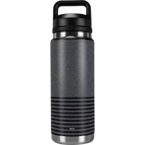 Black and Grey Stripes YETI Rambler 26oz Bottle Skin