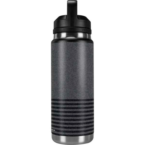 Black and Grey Stripes YETI Rambler 26oz Bottle Skin