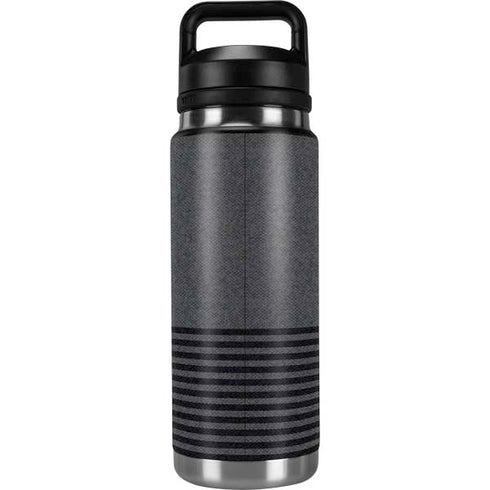 Black and Grey Stripes YETI Rambler 26oz Bottle Skin