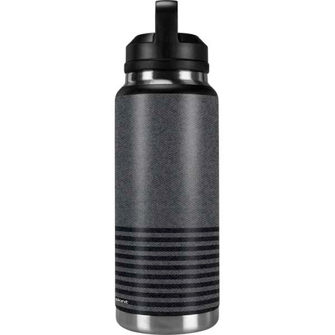 Black and Grey Stripes YETI Rambler 36oz Bottle Skin
