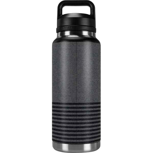 Black and Grey Stripes YETI Rambler 36oz Bottle Skin