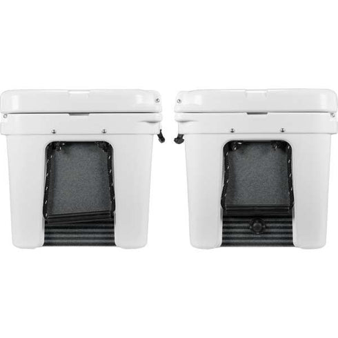 Black and Grey Stripes YETI Tundra 35 Hard Cooler Skin