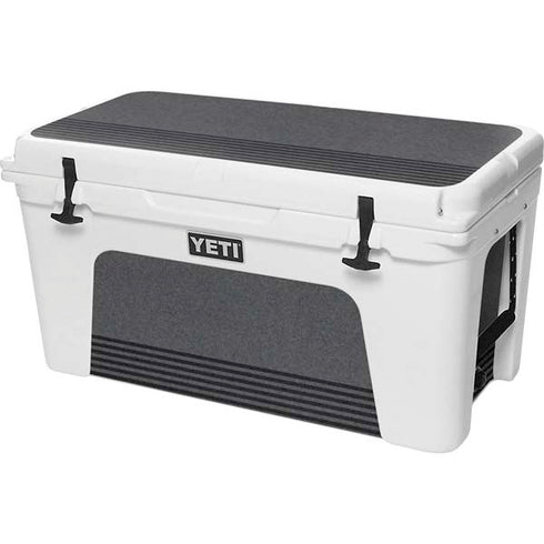 Black and Grey Stripes YETI Tundra 75 Hard Cooler Skin