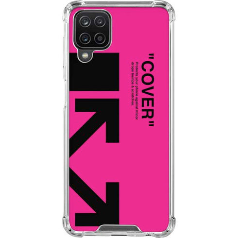 Black and Pink Arrows Galaxy A12 Clear Case