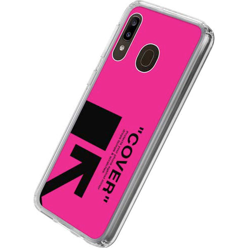 Black and Pink Arrows Galaxy A20 Clear Case