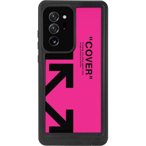 Black and Pink Arrows Galaxy Note20 Ultra 5G Waterproof Case