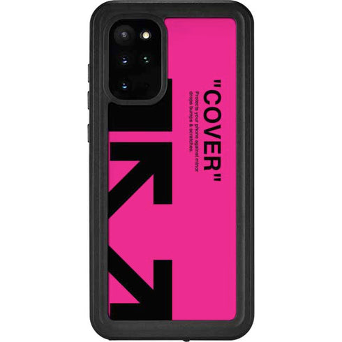 Black and Pink Arrows Galaxy S20 Plus Waterproof Case