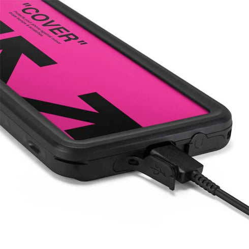 Black and Pink Arrows Galaxy S20 Plus Waterproof Case