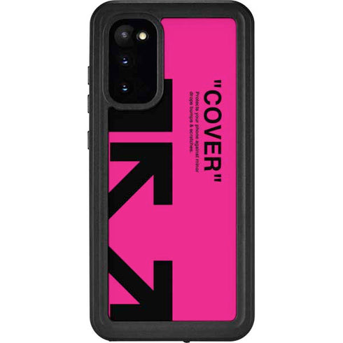 Black and Pink Arrows Galaxy S20 Waterproof Case
