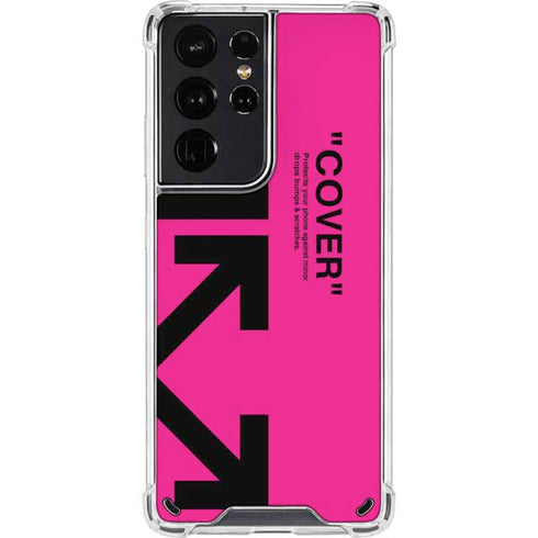 Black and Pink Arrows Galaxy S21 Ultra 5G Clear Case