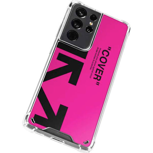 Black and Pink Arrows Galaxy S21 Ultra 5G Clear Case
