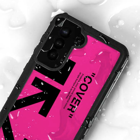 Black and Pink Arrows Galaxy S23 Waterproof Case