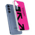 Black and Pink Arrows Galaxy S24 Clear Case