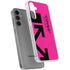 Black and Pink Arrows Galaxy S24 Plus Clear Case