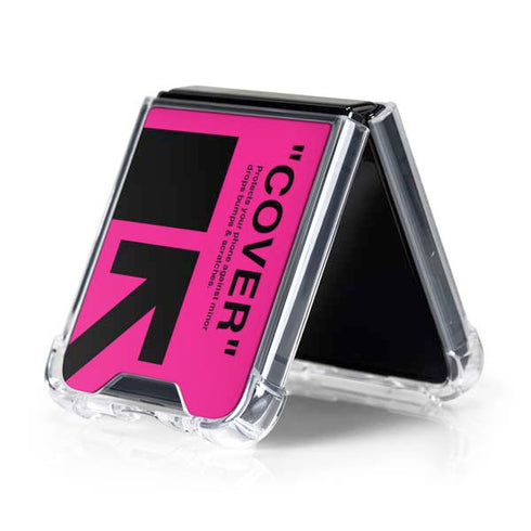 Black and Pink Arrows Galaxy Z Flip5 5G Clear Case