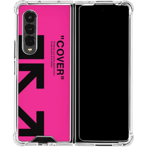 Black and Pink Arrows Galaxy Z Fold4 5G Clear Case
