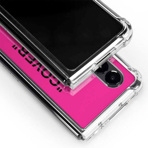 Black and Pink Arrows Galaxy Z Fold4 5G Clear Case