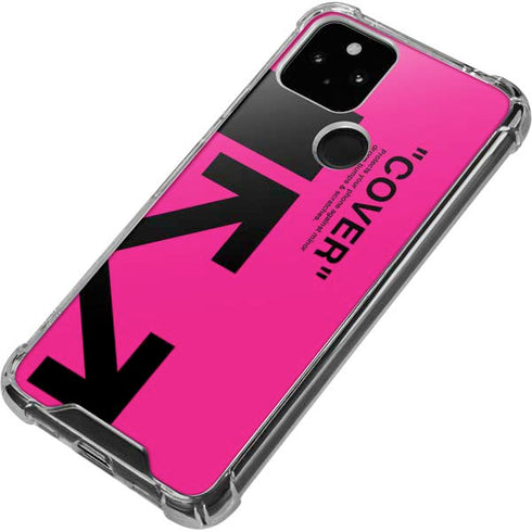 Black and Pink Arrows Google Pixel 5a 5G Clear Case