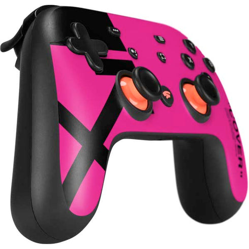 Black and Pink Arrows Google Stadia Controller Skin