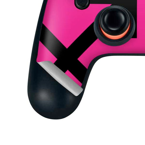 Black and Pink Arrows Google Stadia Controller Skin
