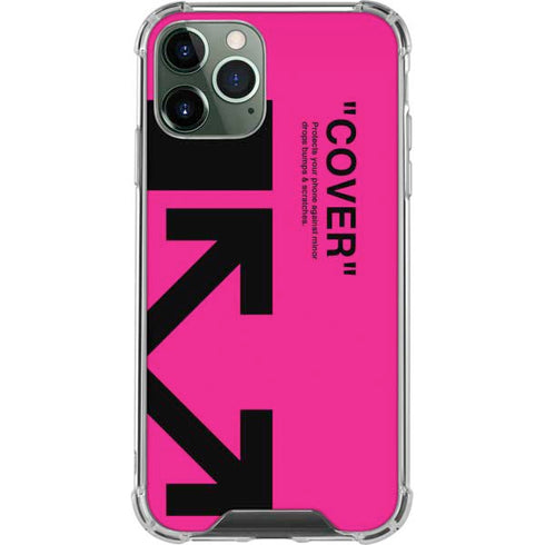 Black and Pink Arrows iPhone 11 Pro Max Clear Case