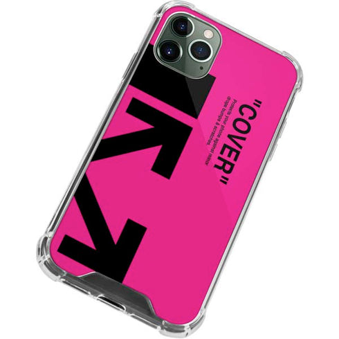 Black and Pink Arrows iPhone 11 Pro Max Clear Case