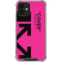 Black and Pink Arrows iPhone 12 Clear Case