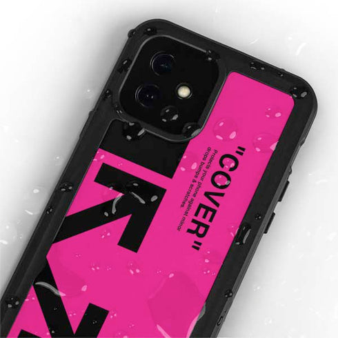 Black and Pink Arrows iPhone 12 Mini Waterproof Case