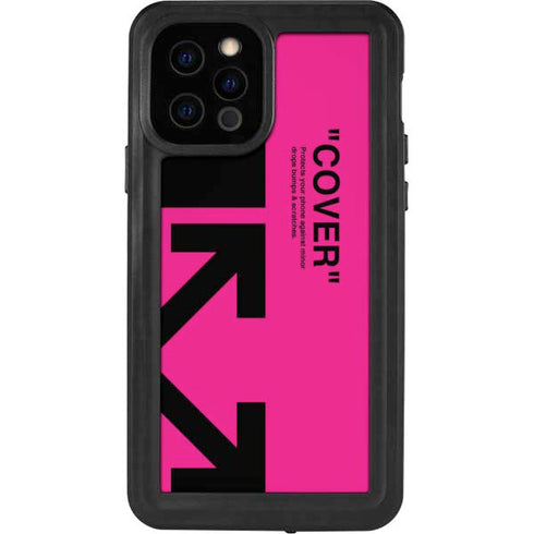 Black and Pink Arrows iPhone 12 Pro Waterproof Case