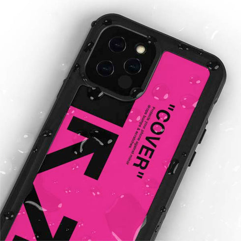 Black and Pink Arrows iPhone 12 Pro Waterproof Case
