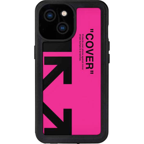 Black and Pink Arrows iPhone 13 Mini Waterproof Case