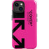 Black and Pink Arrows iPhone 15 Plus Impact Case