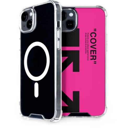 Black and Pink Arrows iPhone 15 Plus MagSafe Case