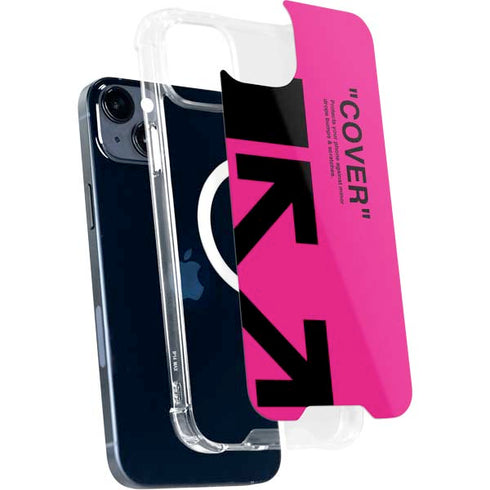 Black and Pink Arrows iPhone 15 Plus MagSafe Case