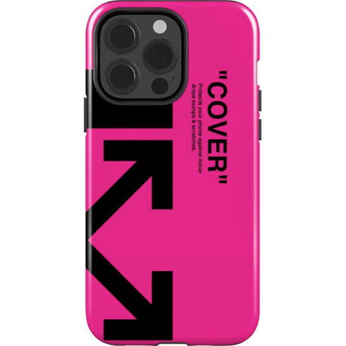 Black and Pink Arrows iPhone 15 Pro Impact Case