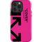 Black and Pink Arrows iPhone 14 Pro Impact Case