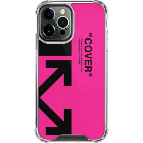 Black and Pink Arrows iPhone 14 Pro Max Clear Case