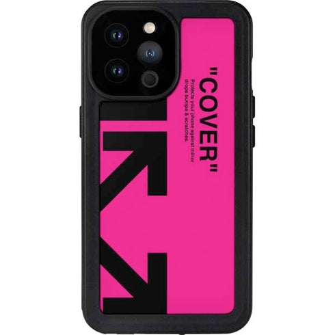 Black and Pink Arrows iPhone 14 Pro Max Waterproof Case