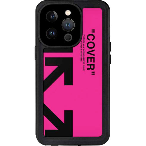 Black and Pink Arrows iPhone 15 Pro Waterproof Case