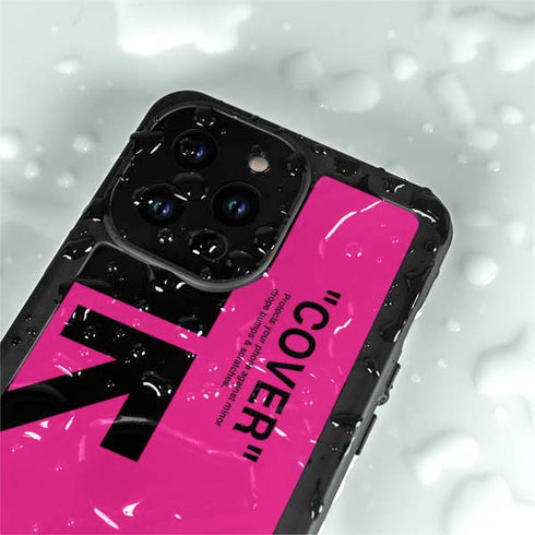 Black and Pink Arrows iPhone 15 Pro Waterproof Case