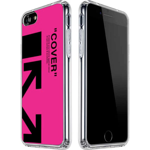 Black and Pink Arrows iPhone SE (2nd & 3rd Gen) Clear Case