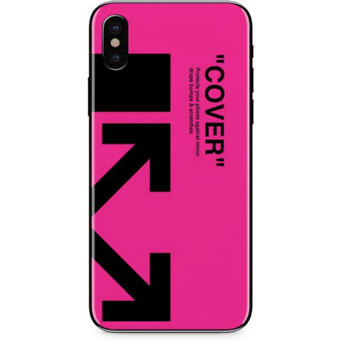 Black and Pink Arrows iPhone X Skin