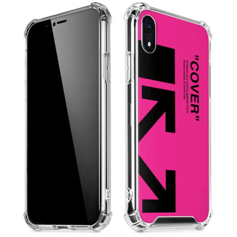 Black and Pink Arrows iPhone XR Clear Case