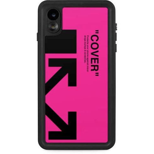 Black and Pink Arrows iPhone XR Waterproof Case