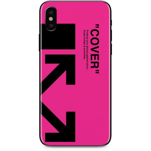 Black and Pink Arrows iPhone XS Skin