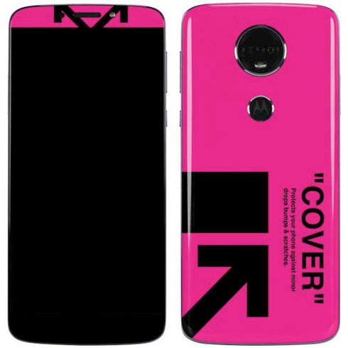 Black and Pink Arrows Moto E5 Plus Skin