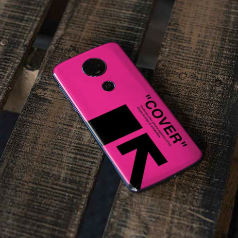 Black and Pink Arrows Moto E5 Plus Skin